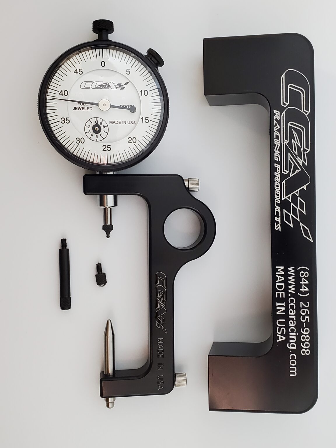 Rod Bolt Stretch Gauge / Deck Bridge Combo Pack, Black, w/ Indicator